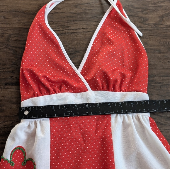 Vtg 1970s PBJ by Jerell summer dress size 5 Red and white polka dot maxi Dress - Picture 3 of 10